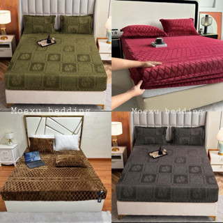 Bộ Ga Gối Trải Giường Nỉ Nhung COCO Hoa Trà Giữ Ấm Cực Tốt Vào Mùa Đông Bộ 3 Món Đủ Kích Thước
