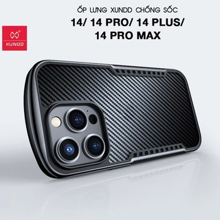 Ốp lưng XUNDD iPhone 14/ 14 Pro/ 14 Plus/ 14 Pro Max (GAMER SERIES) - Mặt Lưng Carbon, Chống Sốc