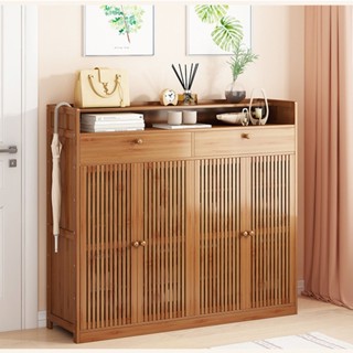 Tủ để giày dép bằng tre hiện đại 3 cánh, kệ để giày thông minh, giá để giày dép hiện đại sang trọng