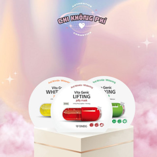 Made in VietNam - Mặt Nạ Nâng Cơ Giảm Nếp Nhăn BNBG Vita Genic Full Hộp 10 Miếng