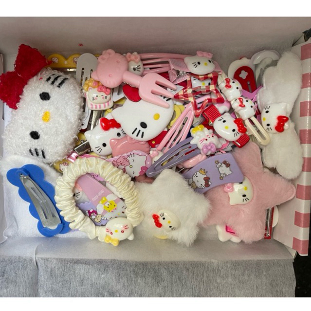 Box kẹp tóc hello kitty 50c kitty dành tặng người yêu, bạn thân