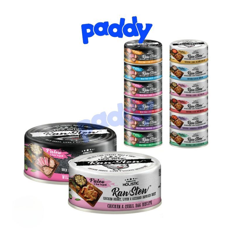 Pate Cho Chó Mèo Absolute Holistic RawStew (Lon 80g)