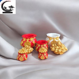 (hũ tết 2025 lắp mở) hũ đựng muối gạo tài lộc đầu năm mới, hũ thần tài may mắn bày ban gia tiên, ban thần tài...