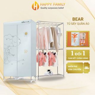  Tủ sấy quần áo gấp gọn Máy sấy 2 tầng sấy khô nhanh khử mùi tối đa 15kg Bear HGJ-B10V1 