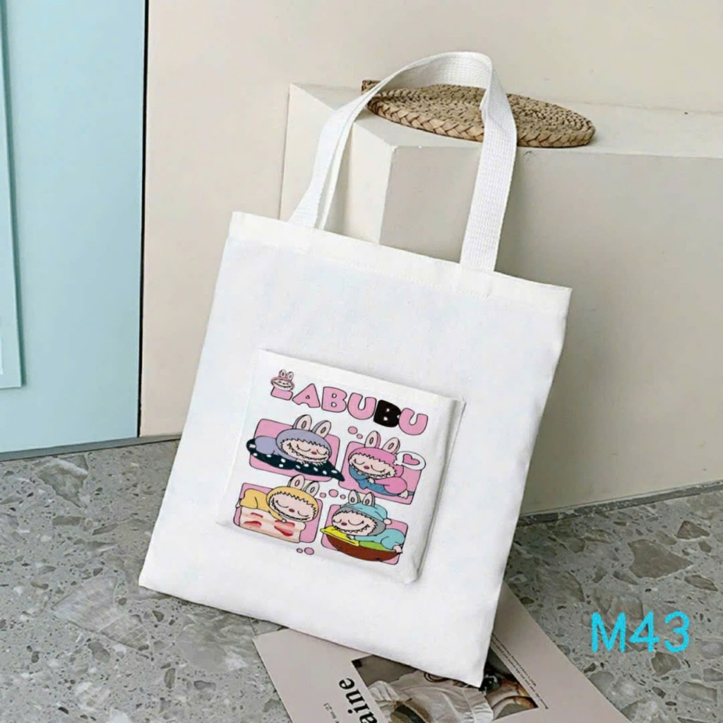 Túi đeo nữ vải canvas mềm mịn , túi nữ in hình dễ thương, đựng vừa sách vở a4