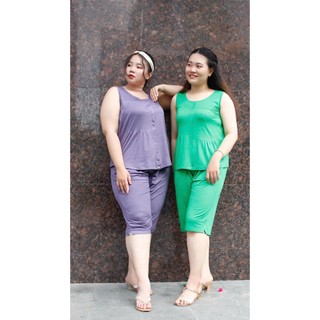 TPS181(M-6XL) Bộ Lửng Sát Nách Tầng Thun Lụa TuyenPhan Big size