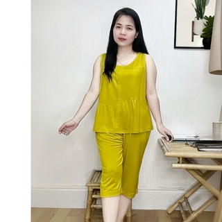 TPS181(M-6XL) Bộ Lửng Sát Nách Tầng Thun Lụa TuyenPhan Big size