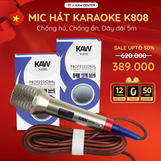 Micro Karaoke KAW Lọc Âm Tốt, Chống Hú, Chống Ồn, Hát Hay Dây Dài 5M Sử Dụng Trong Gia Đình