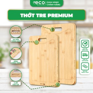 Thớt Tre Eco Premium kháng khuẩn Thương Hiệu BG HOME, 100 % gỗ tre tự nhiên xuất khẩu an toàn VSTP