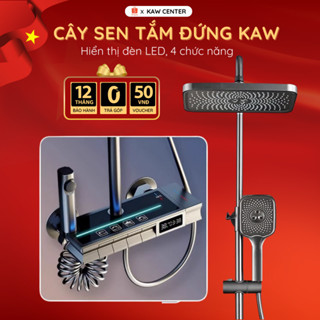Bộ Vòi Hoa Sen KAW 4 Nút Thiết Kế Phím Đàn Piano, Tích hợp LED, Hiển Thị Nhiệt Độ BH 12 Tháng