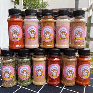  Hũ Gia Vị Tẩm Ướp  bột tỏi  hành  sả  gừng  quế  riềng  paprika  thì là  thảo quả  mùi  húng lìu  ngũ vị hương  