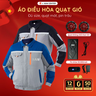Áo Điều Hòa KAW Chính Hãng Sử Dụng 10-15H Quạt Mát, Chống Nắng Nóng, An Toàn BH 12 tháng