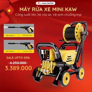 Máy Rửa Xe Công Nghiệp KAW Công Suất Lớn 3000W, Phun Xa 10M, Dây Ra Vào 23M, Xịt Rửa Xe, Chuồng Trại Nhanh Chóng