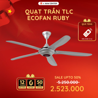 Quạt Trần 5 Cánh Ecofan KAW/ TLC 5 Cấp Độ Gió, Vận Hành Êm Ái, Tiết Kiệm Điện, Bảo Hành Chính Hãng