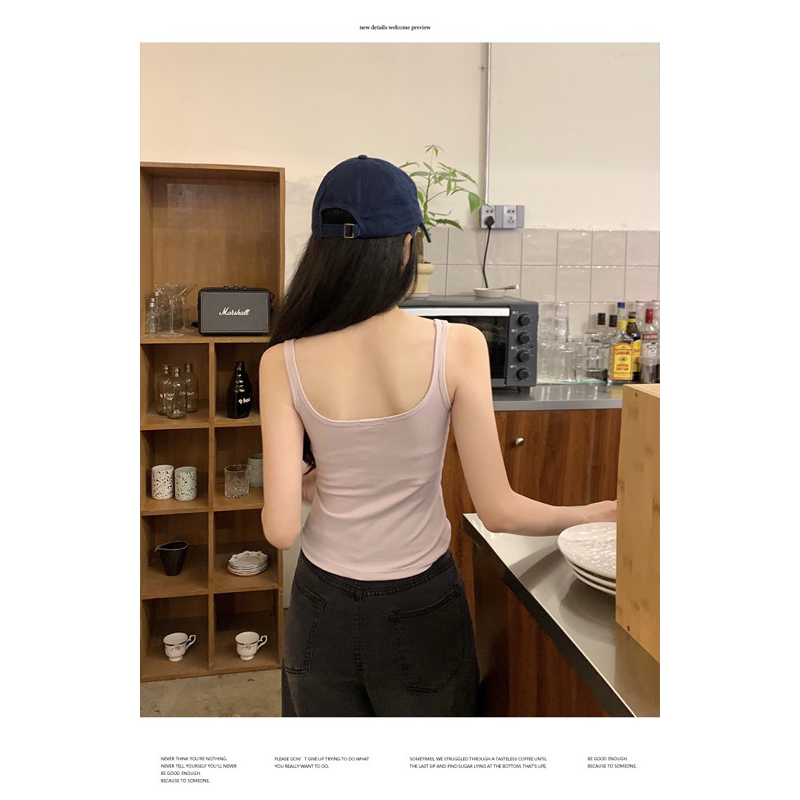 Áo Ba Lỗ Dây To Có Mút Ngực, Áo 2 dây bản to cổ vuông màu trơn (Có bigsize) BL55 | BigBuy360 - bigbuy360.vn