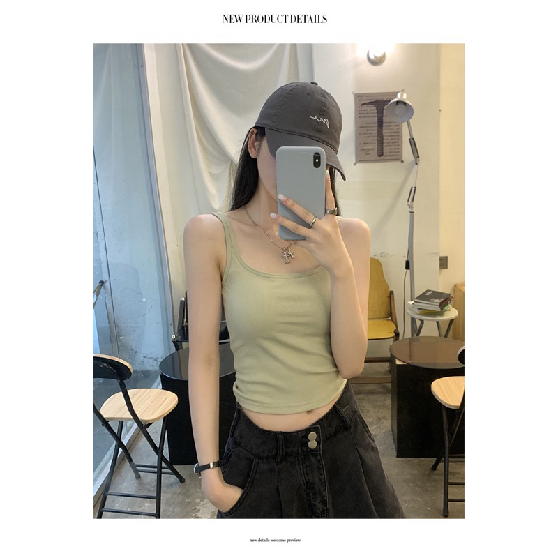 Áo Ba Lỗ Dây To Có Mút Ngực, Áo 2 dây bản to cổ vuông màu trơn (Có bigsize) BL55 | BigBuy360 - bigbuy360.vn
