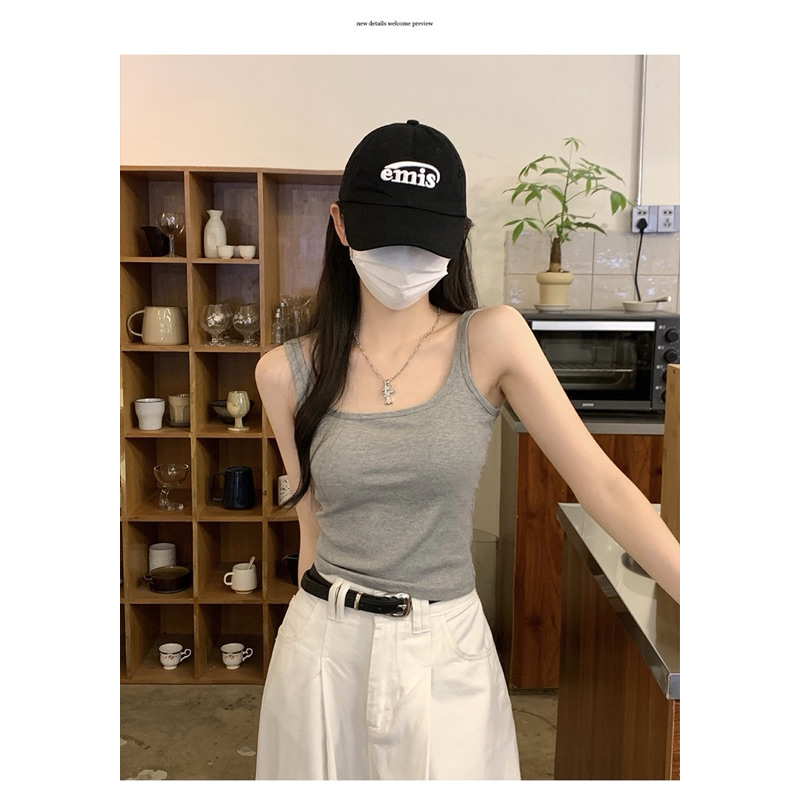 Áo Ba Lỗ Dây To Có Mút Ngực, Áo 2 dây bản to cổ vuông màu trơn (Có bigsize) BL55 | BigBuy360 - bigbuy360.vn