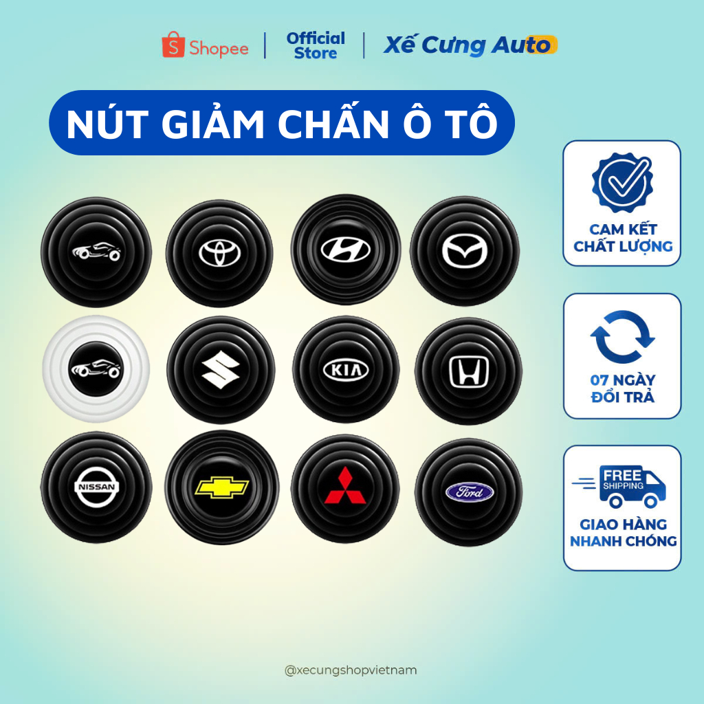 Nút Cao Su Giảm Chấn Cửa Xe Ô Tô - Đệm Núm Cao Su Bảo Vệ Chống Va Đập, Chống Ồn Khi Đóng, Mở Cánh Cửa Oto, Xe Hơi - BH 1