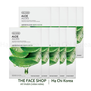  Set 10 miếng Mặt nạ nha đam Real Nature Mask Aloe The Face Shop  Mới  