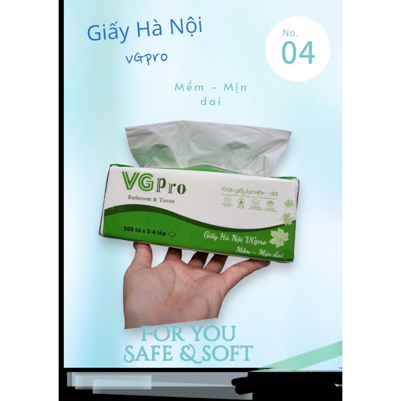 Khăn Giấy Rút Lụa Hà Nội Mềm 300 tờ Khăn Ăn Lụa Giấy Lau Tay