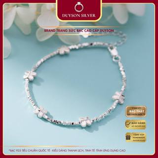 Lắc tay bạc nữ Duyson Silver hạt đa giác mix charm hồ điệp, vòng tay bạc 925 cá tính [LTKX30]