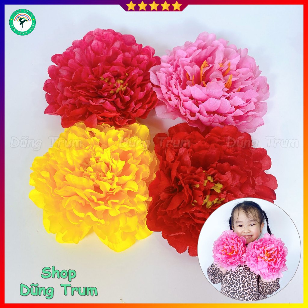 Hoa múa mẫu đơn 18cm cho các bé mầm non tiểu học