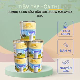  Combo 5 Lon Sữa Đặc Gold Cow Malaysia 385g Thơm Ngon Sữa Bò 