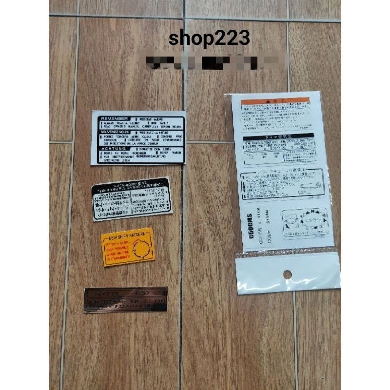 bộ tem thông số cho xe cub 81,82