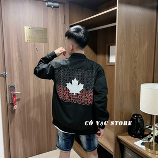  Áo Gió DSQ AG 516 Màu Đen Thời Trang Nam Cao Cấp In Mặt Trước Mặt Sau 