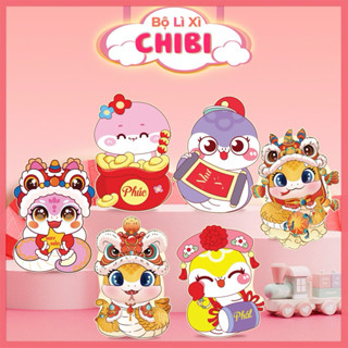 Xấp 10 Bao Lì Xì ChiBi Hoạt Hình Dễ Thương Mẫu Mới 2025 Mã Chibi