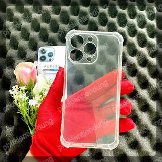 Ốp Lưng iPhone 13 Pro Dẻo Trong Suốt Chống Va Đập Có Gù Bảo Vệ 4 Gốc Silicon Cao Cấp