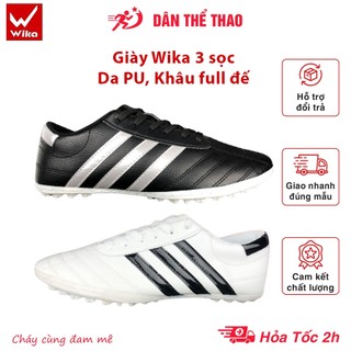 Giày Wika 3 sọc hàng chuẩn Việt Nam, giày đá bóng bền đẹp khâu full đế