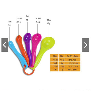 Bộ 5 thìa đong định lượng làm bếp, làm bánh cao cấp (thìa đo lường)
