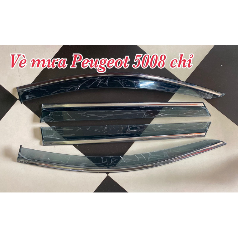 Vè mưa theo xe Peugeot 5008 đời 2018-2024 chỉ inox.#Vè che mưa Peugeot 5008.