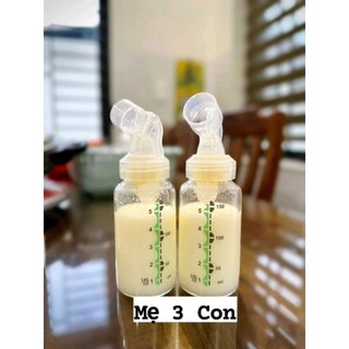 (MUA 2 BÌNH TẶNG 2 ĐẾ CHỐNG VỠ)PHANPY/NEVI/COMI Bình Trữ Sữa Thuỷ Tinh Cao Cấp 180ml,260ml