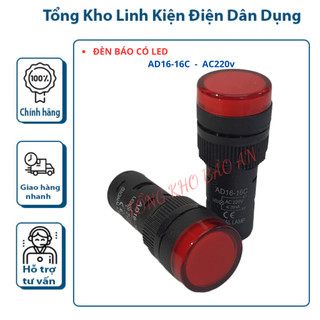 Đèn Báo Pha Phi 16 AD16-16C Led Mầu Đỏ