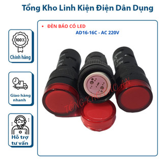 Đèn Báo Pha Phi 16 AD16-16C Led Mầu Đỏ