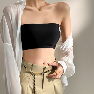 Áo bra không gọng Có đệm mút Áo ngực ống quây Không dây Áo lót Quây ngang Đúc su Thoáng mát