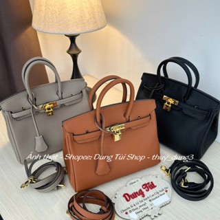 Túi nữ quai xách + dây đeo chéo size 25 BIKIN TAG VÀNG chất da dày dặn full màu