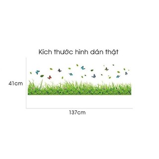 Decal dán tường Vườn hoa xinh xắn (dài 1m3)