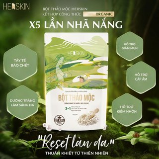 Bột tắm trắng thảo mộc Herskin sáng da mịn màng 150g