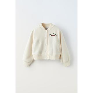 [ZARA AUTH] Áo khoác bom.ber Za.ra dáng ngắn thêu logo cho bé gái size 6-7Y (~ 20-24Kg)