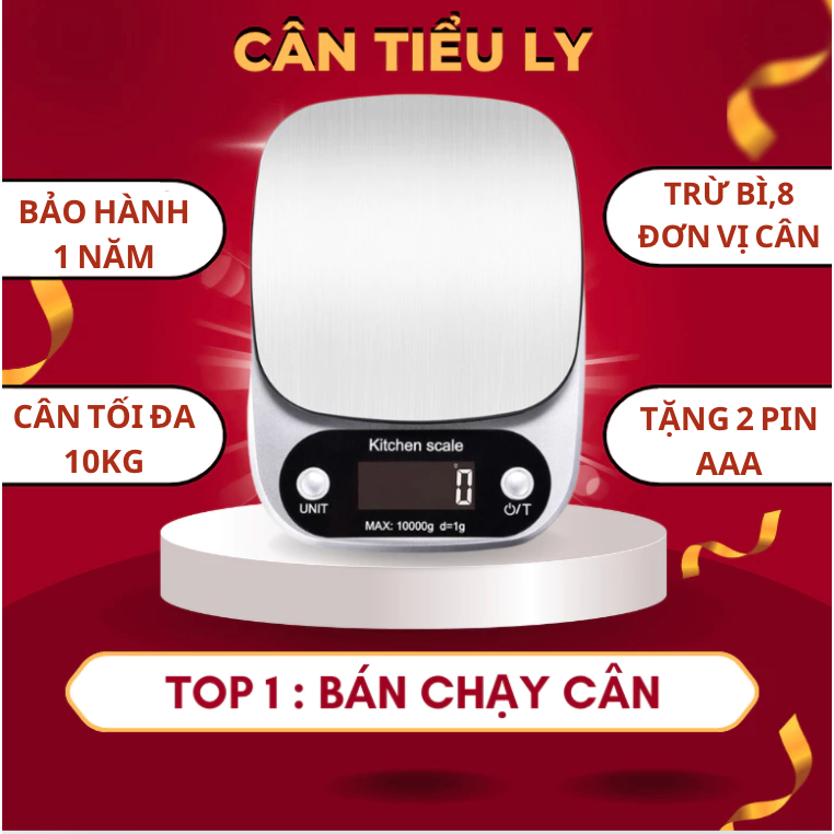 [BẢN CAO CẤP]Cân Điện Tử Nhà Bếp SCALE MAX 10kg, Cân tiểu ly có độ chính xác cao, Cân tiểu ly điện tử TẶNG KÈM 2 PIN | BigBuy360 - bigbuy360.vn