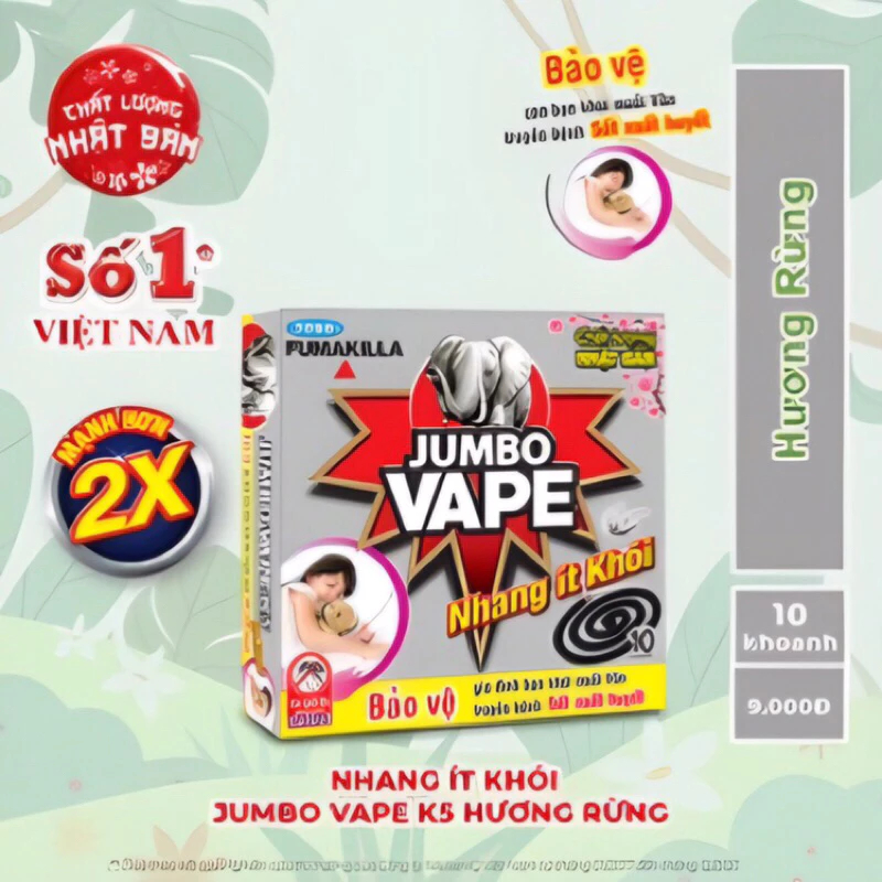 Combo 5 hộp Nhang Muỗi JumboVape loại thường