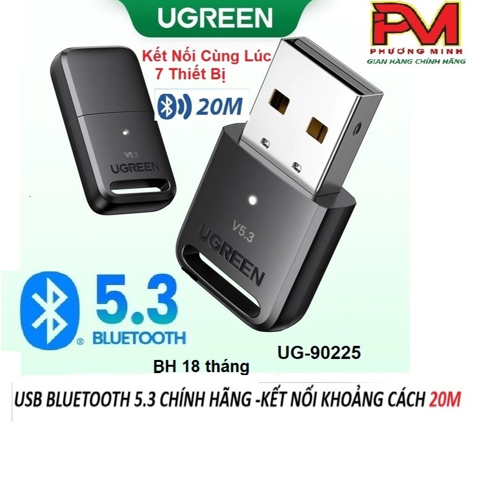 Thiết bị thu phát Bluetooth 5.3 - 5.0 - 4.0  Ugreen 90225 30254 30443 80889 - HÀNG CHÍNH HÃNG