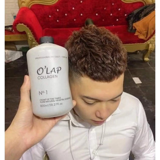 Thuốc uốn tóc đa năng OLAP COLLAGEN 800ml x 2 - Thuốc Uốn Tóc Nóng Lạnh Chính Hãng Kem