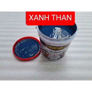 [Lon 4kg] Sơn chậu cảnh màu Xanh Than hệ bóng ngoại thất supon