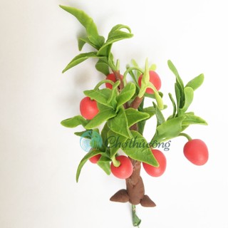 Bụi táo / cam / thanh long đất sét nhật thái mini handmade