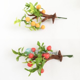 Bụi táo / cam / thanh long đất sét nhật thái mini handmade