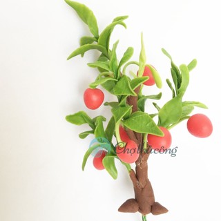 Bụi táo / cam / thanh long đất sét nhật thái mini handmade